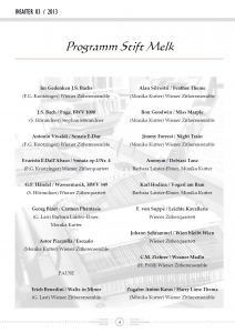 Programm Stift Melk-2013