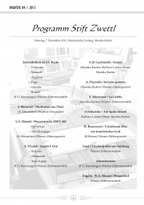 Programm Stift Zwettl 2013